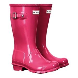 Hunter Original Kids Gloss Fuchsia Pink Rain Boots